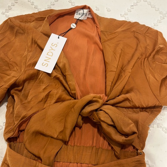 SNDYS Pluto Jumpsuit in Rust - Picture 2 of 2